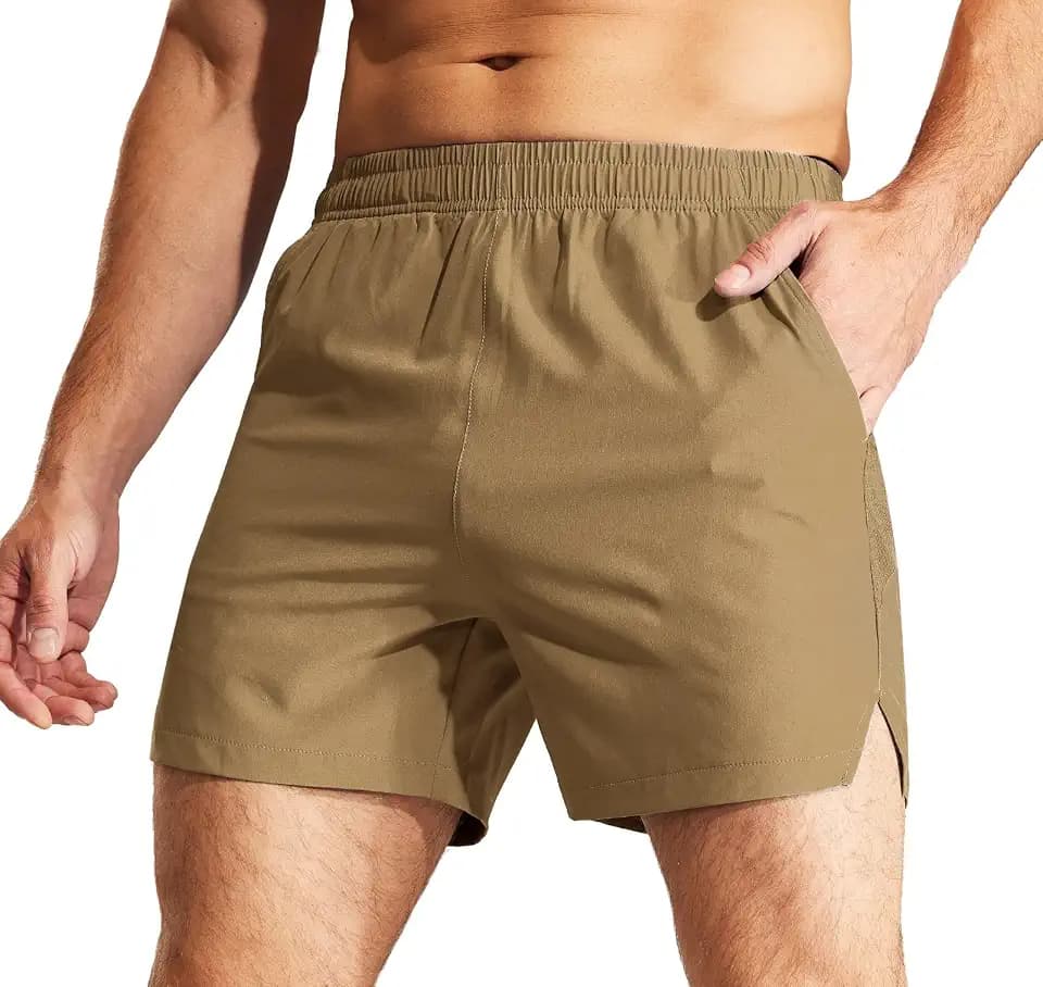 MIER Men's 5 Inch Inseam Running Shorts, Quick-Dry with Pockets