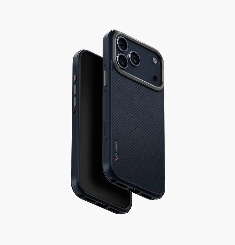 UNIQ Aramid Fiber Slim Case for iPhone 17 Pro (Navy) KEVA Minimalist Business Phone Case