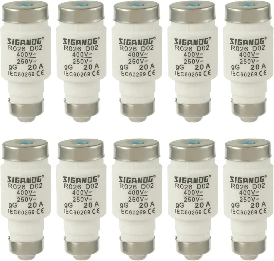 20A D02 Neozed Sicherungen, D0-Typ Sicherungseinsatz, gL/gG 400VAC (10 Stück)