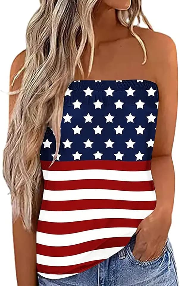 IWOLLENCE Womens Tube Tops Strapless Long Top