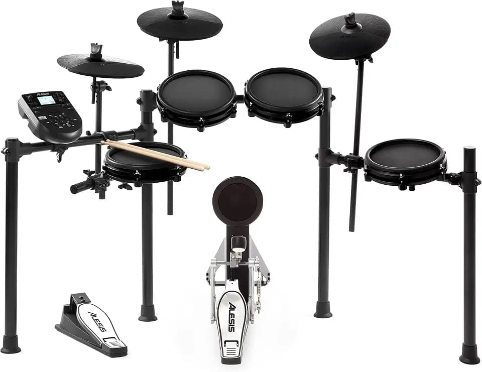 Alesis Nitro Mesh Kit - Schlagzeug Elektronisch mit USB MIDI Anschlüsse, Drumsticks, 385 Drum Sounds und 60 Play Along Tracks