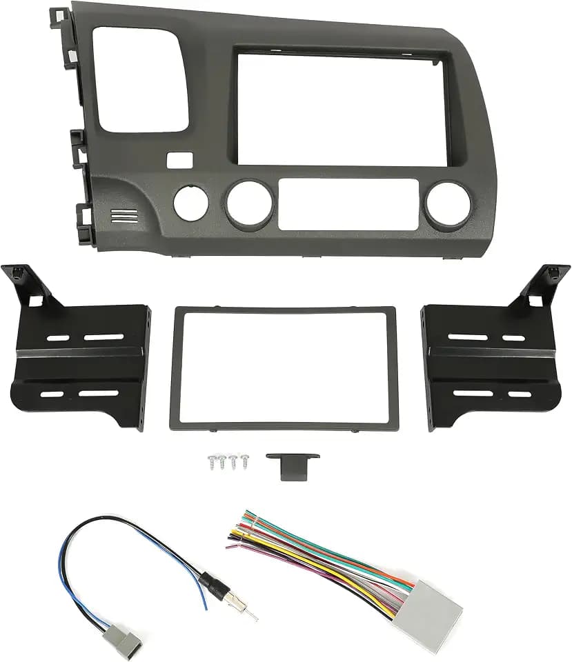 ECOTRIC Double Din Radio Install Kit Compatible with 2006-2011 Honda Civic