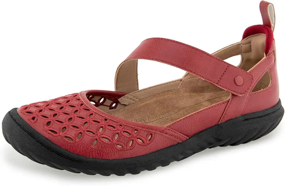 JBU Women's Bianca Casual Mary Jane Comfort Flat