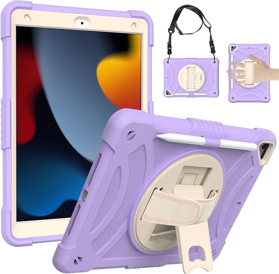 iPad 9. / 8. / 7. Generation Hülle iPad 10.2 Hülle Ganzkörper Schutzhülle mit stabilem Ständer Stoßfest Hülle für iPad 10.2