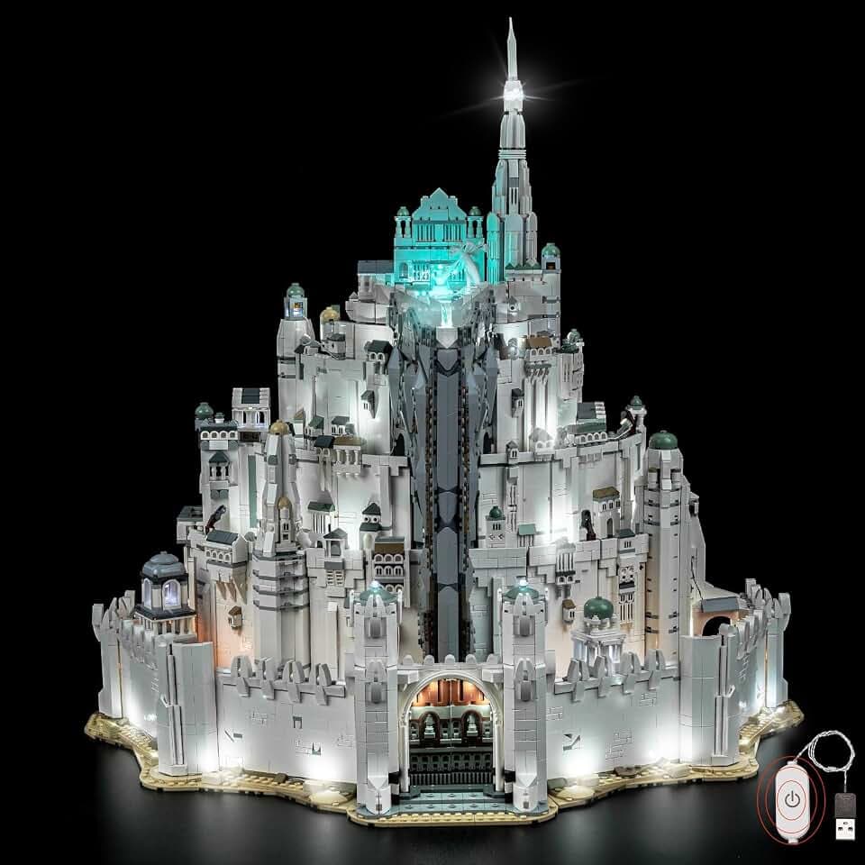 Led Light Kit Compatible with LEGO The Lord of the Rings Minas Tirith Building Set, Lights Decoration Compatible with LEGO 11377, Gifts for Adults (Model Not Included)