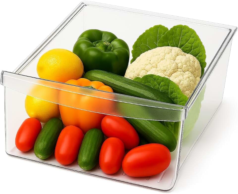 Smart Choice 240530811 Refrigerator Crisper Drawer Bin, Clear