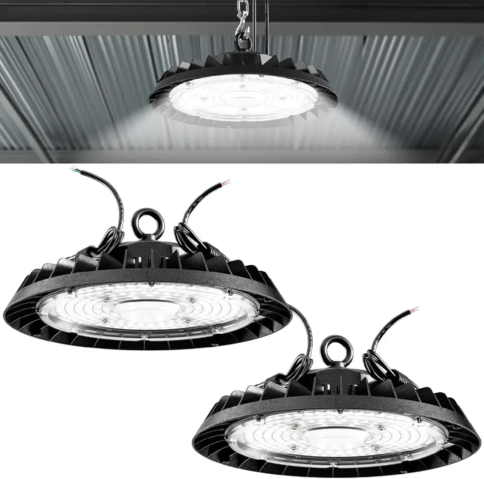 Sunco 2 Pack UFO LED High Bay Light, 150W, 5000K, 21000LM, Dimmable