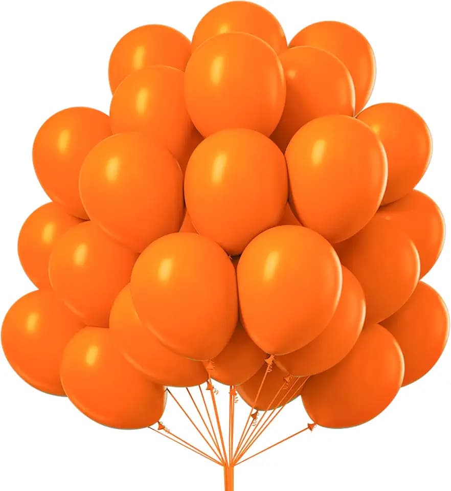 PartyWoo Orange Balloons 100pcs Fall Latex Helium Balloons 12 Inch