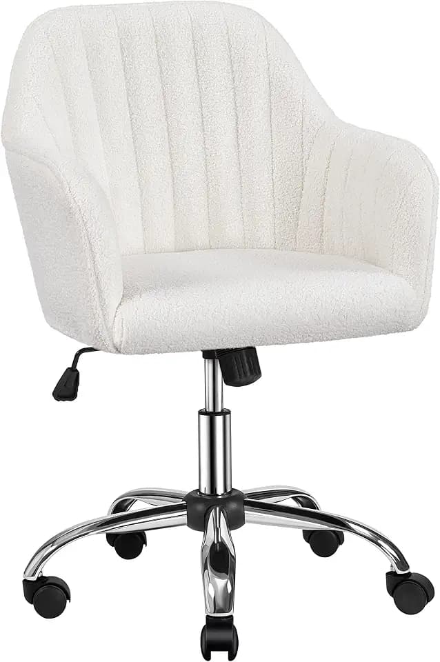 Yaheetech Ergonomischer Schreibtischstuhl Bürostuhl aus Bouclé