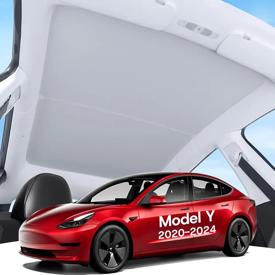 Upgraded Sunshade Roof for Tesla Model Y 2020-2025 Accessories, Gray
