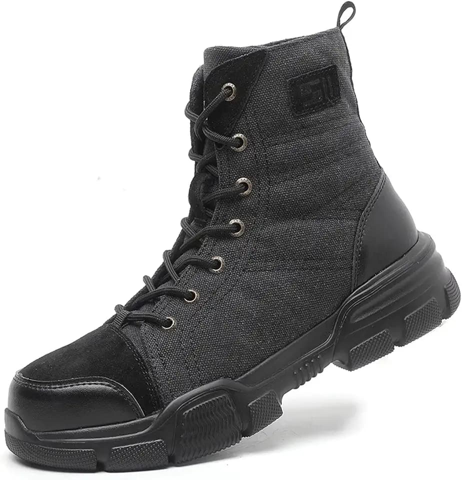 SUADEX Steel Toe Boots for Men Military Work Safety Boots Indestructible Steel Toe Boot for Women Composite Toe Non-Slip