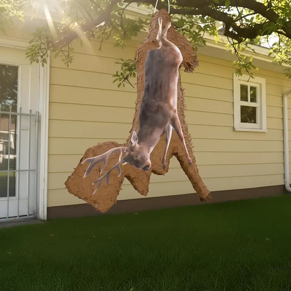 Seematn Winter Hunting Party Decoration 3D Deer Hunting Party Piñata