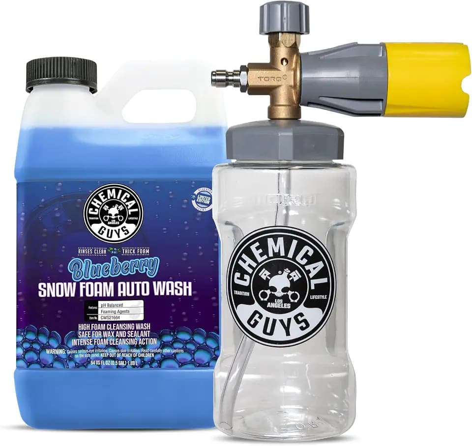 Chemical Guys, Big Mouth Foam Cannon & Blueberry Snow Foam Wash Soap Kit