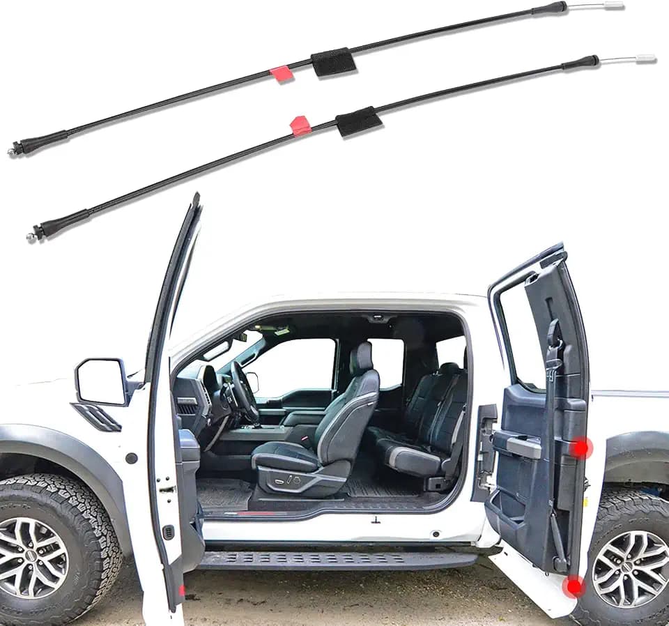 Rear Door Lower Latch Cables Left and Right Side Replaces 6L3Z-18264A01-C