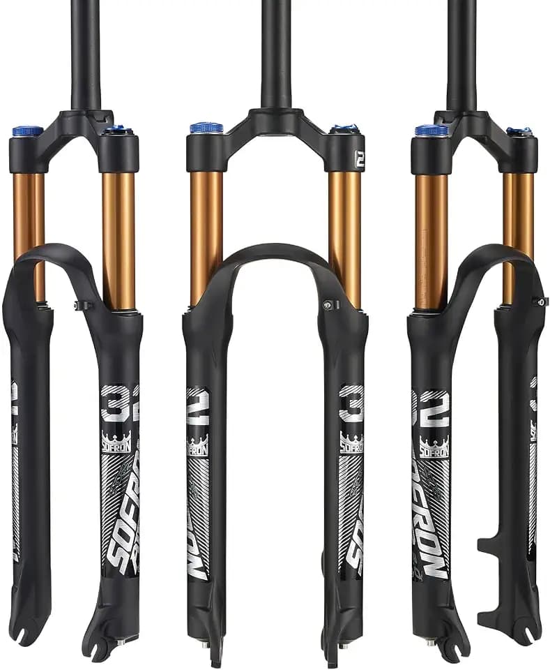 Ultra-Lightweight MTB Suspension Fork Travel 100mm, 28.6mm Straight Tube Aluminum Alloy Mountain Bike Front Forks