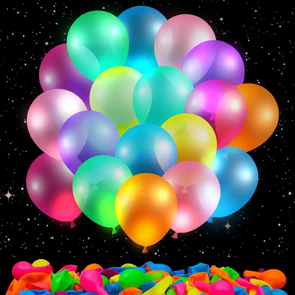 150 Stück UV Neon Luftballons Schwarzlicht, Schwarzlicht LatexBallons