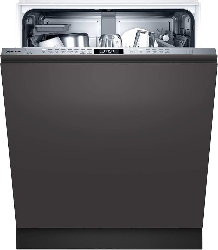 NEFF S157EAX36E N 70 Vollintegrierter Geschirrspüler, 13 Maßgedecke, Edelstahl, 81,5 cm Höhe