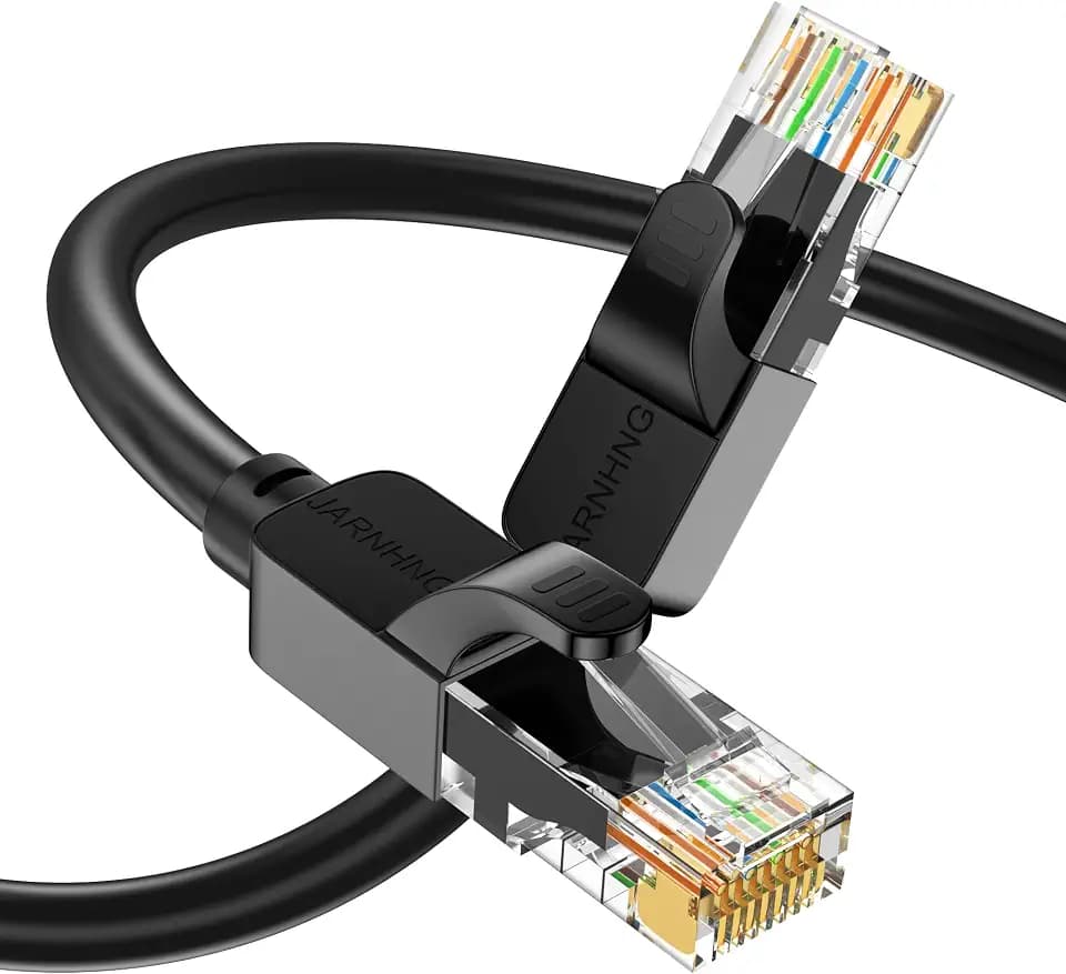 Cat 6 Ethernet Cable 10 ft, Indoor/Outdoor High Speed 10Gbps Internet Cable, Black RJ45 LAN Patch Cables, Ethernet Cord Suitable for Games, Computers, Televisions, Routers, Printers