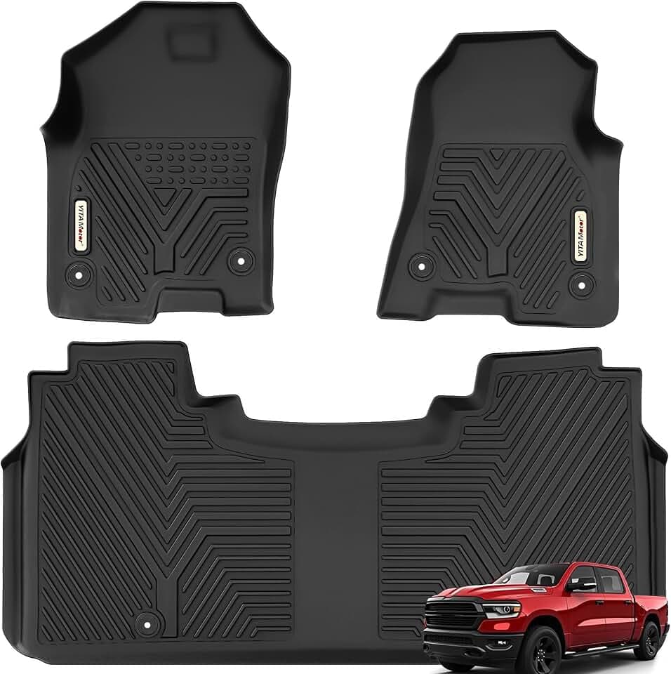 YITAMOTOR Floor Mats for 2019-2024 Dodge Ram 1500 Crew Cab New Body