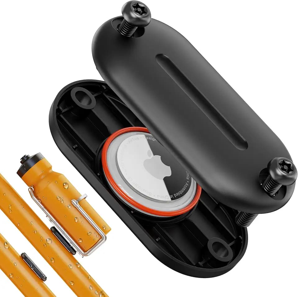 Fahrrad-Halterung für Apple AirTag,Wasserdichtes Air Tags Fahrradversteck, versteckt unter dem Air Tag-Flaschenhalter, Diebstahlschutz AirTags Fahrradhalterung für Fahrrad & eBike