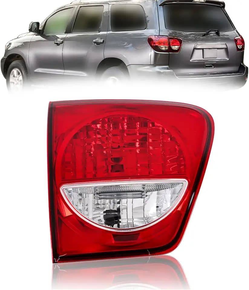 Silscvtt LH Rear Brake Inner Tail Light Assembly Replacement for Toyota Sequoia 2008-2017 Tail Light Left Side 815900C030