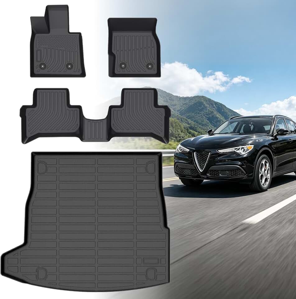 Floor Mats for Alfa Romeo Stelvio & Stelvio Quadrifoglio 2018-2025