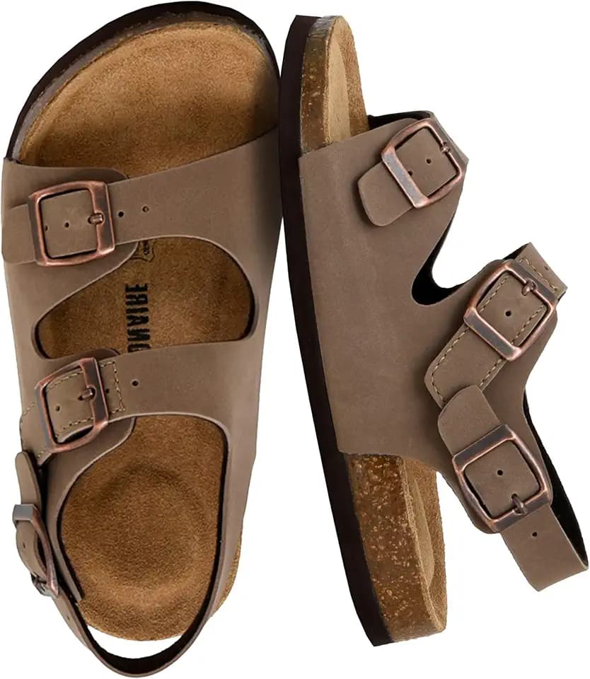 CUSHIONAIRE Kid's Liana JR Cork Footbed Sandal with +Comfort