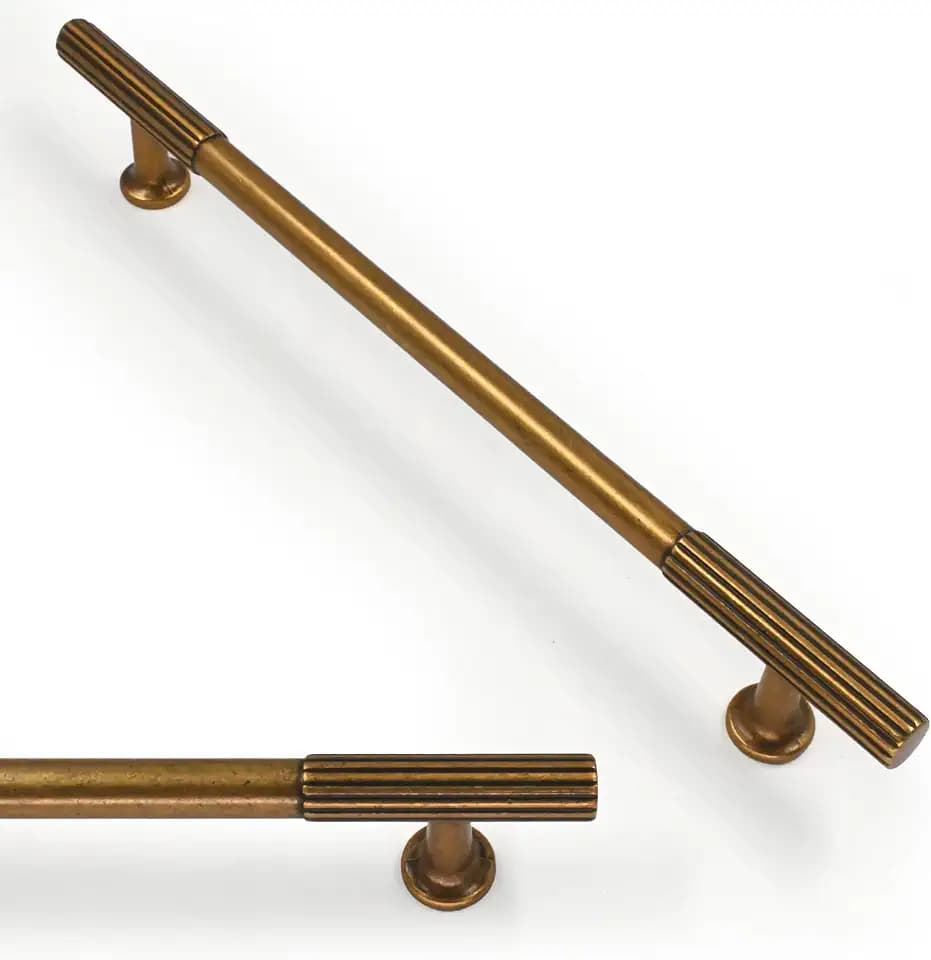 10 Pack Antique Brass Cabinet Pulls 7.5 Inch(192mm) Kitchen Cabinet Handles Solid Zinc Alloy Cabinet Hardware Drawer Pulls