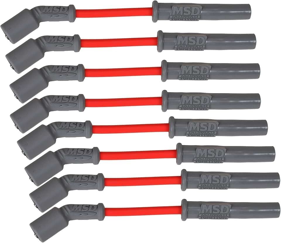 MSD 32819 Super Conductor Spark Plug Wire Set, Red