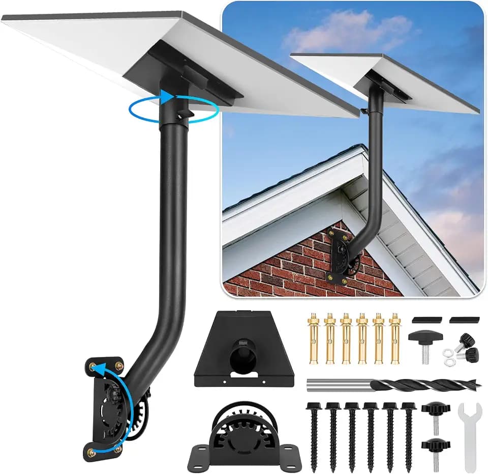 Starlink Wall Mount Kits for Standard 4/4x/3, Adjustable Starlink Gen 4 Mount, Starlink Mounting Kit with Long Pole/Pipe Adapter Bracket Compatible with Standard Dish V4/4x/gen 3