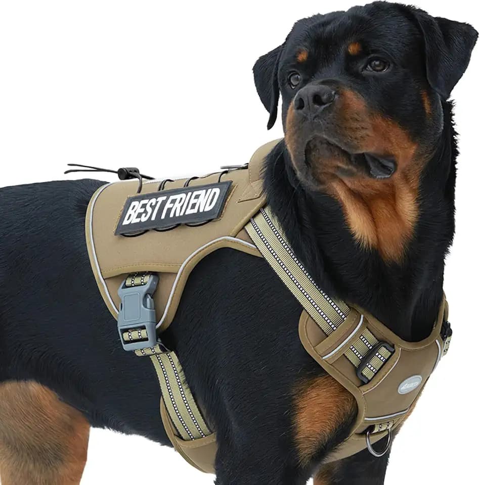 AUROTH Tactical Dog Harness for Large Dogs, Heavy Duty No Pull Pet Vest