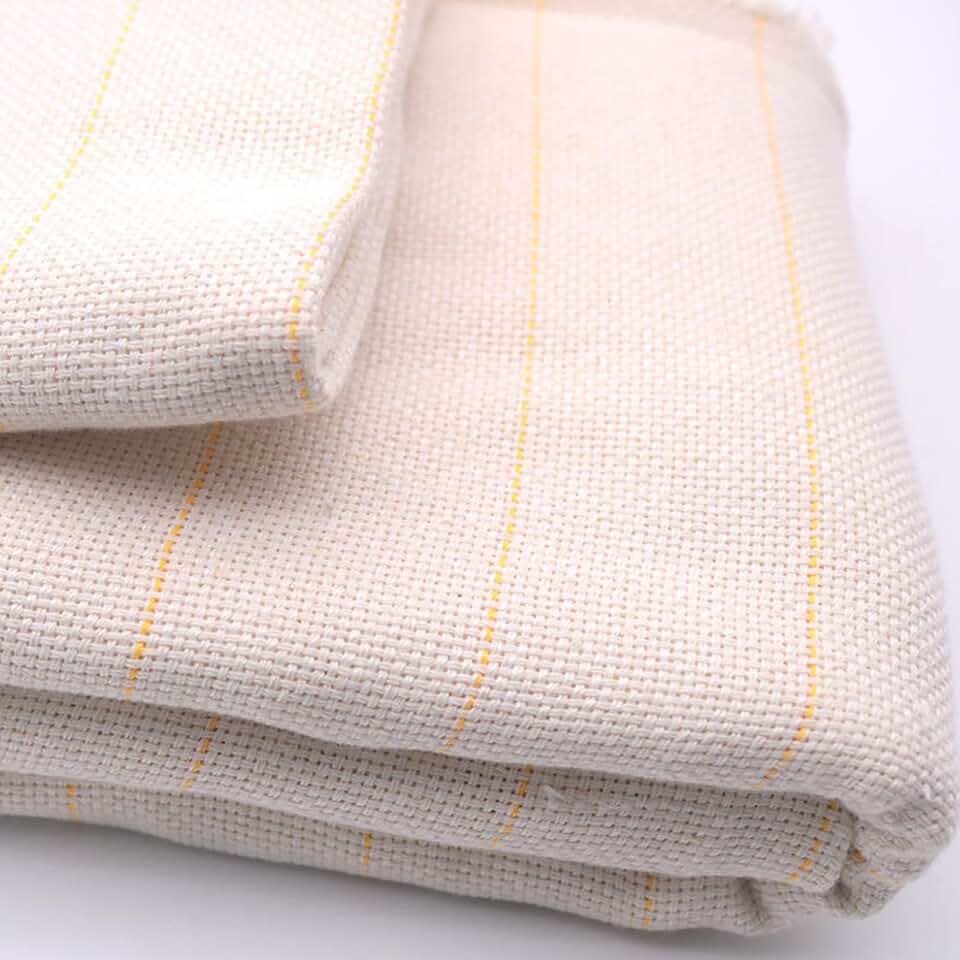 JoliJour Tufting Cloth,Teppichrücken-Stoff mit Markierten Gelben Linien,1M*2M Primäres Tufting-Tuch für Die Verwendung Von Teppich-Tufting Pistolen,Teppichrücken Gewebe,Geeignet für Stickerei