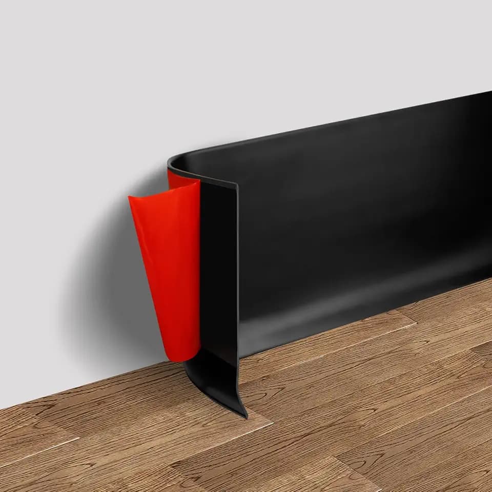 FONUNO Vinyl Wall Base Rubber Baseboard Molding Trim Self Adhesive 6" Wide
