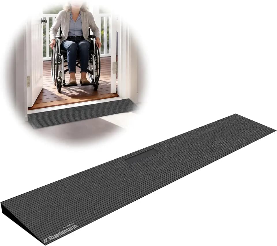 Ruedamann 3300 lbs Threshold Ramps for Doorways, 0.8" Rise Rubber