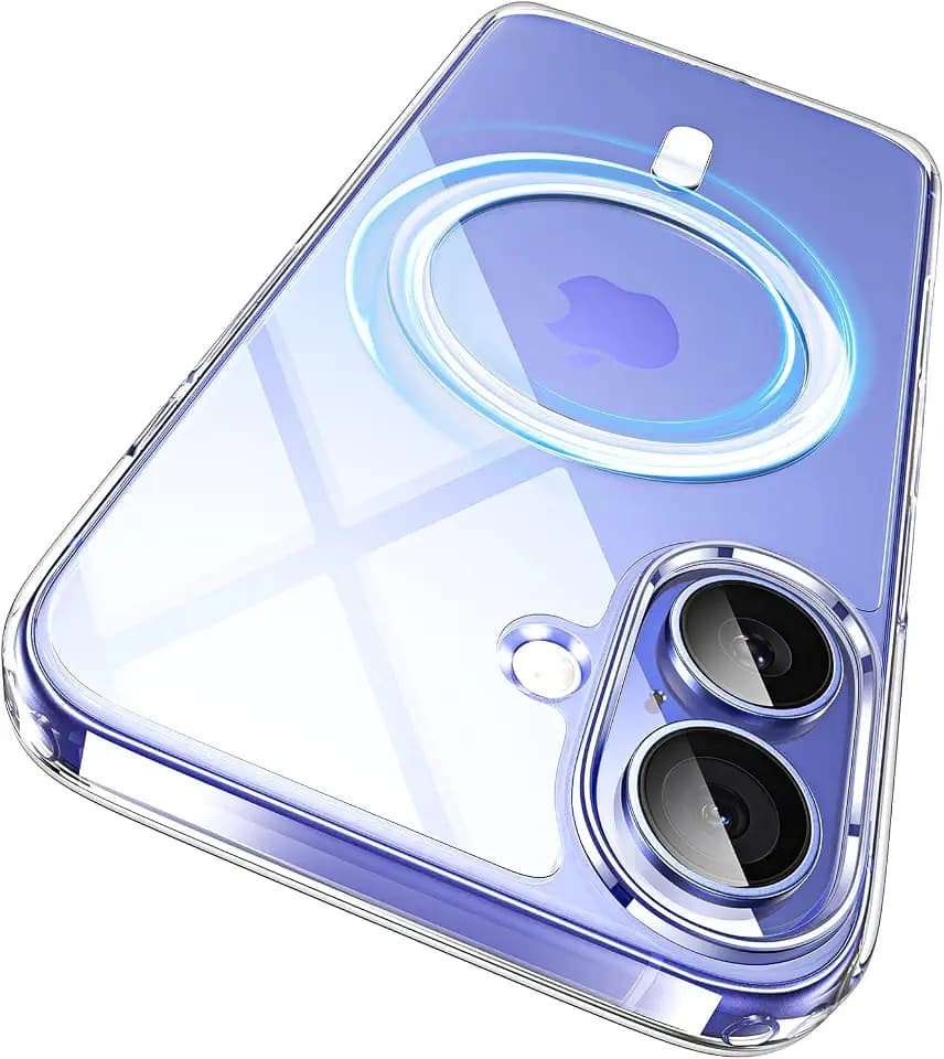 LISEN für iPhone 16 Plus Hülle für Mag Safe [Anti-Vergilbun] Schlanke Stoßfeste Anti-Kratzt Magnetkraft Glasklar Handyhülle iPhone 16Plus Case Cover, Klar