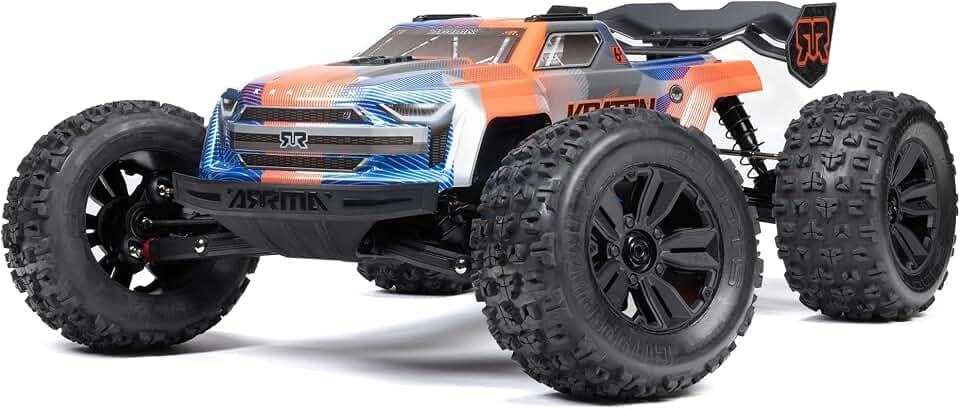 ARRMA 1/8 KRATON 6S 4×4 RTR Brushless Speed Truck – Ready-to-Run Monster-Truck 1:8, 6S-Fähig, bis 105 km/h Blau/Orange