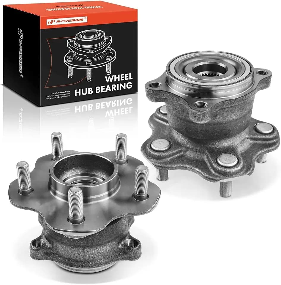 A-Premium 2 x Rear Wheel Bearing and Hub Assembly with 5-Lug
