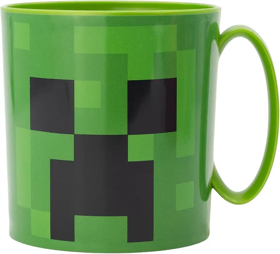 Stor Minecraft Kinder Kunststoffbecher 390ml - Mikrowellengeeignet, Bruchfest für Kinder