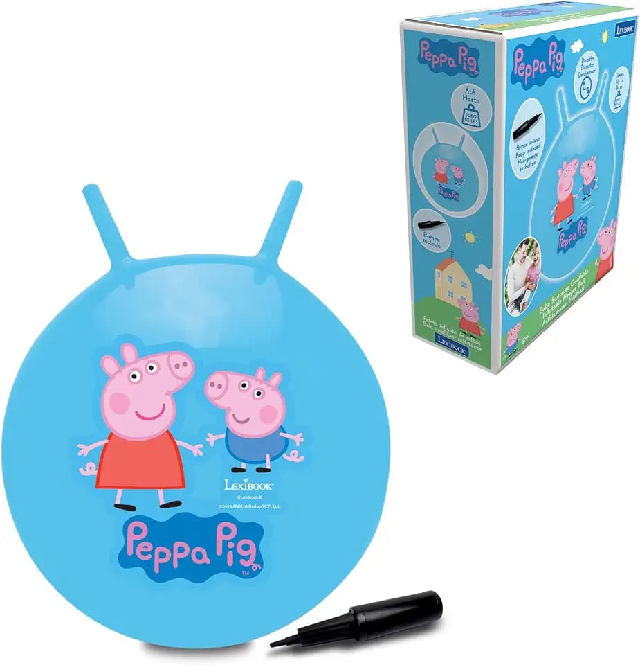 Lexibook, Peppa Wutz, Aufblasbarer Hüpfball, blau, BG040PP