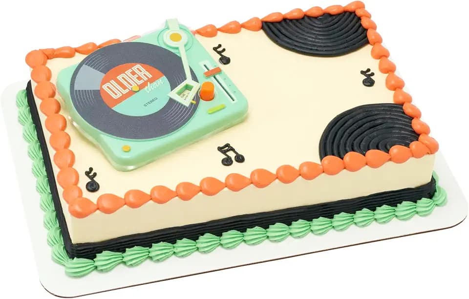 Retro Record Player Cake Topper | Birthday & Retirement Party Decoration