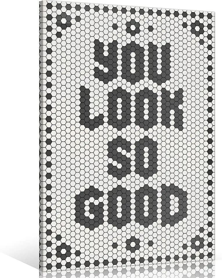 You Look So Good Canvas Wall Art, Gray and White Positive Affirmations Poster, Inspirational Quote Typography Print Polka Dots Picture for Bedroom Living Room Wall 8x12in Unframed