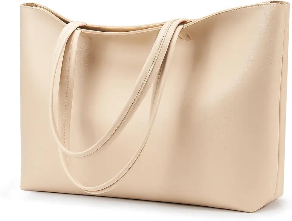 KALIDI Tote Bag Zipper Shoulder Bag Vegan Leather Purses Satchel for Women