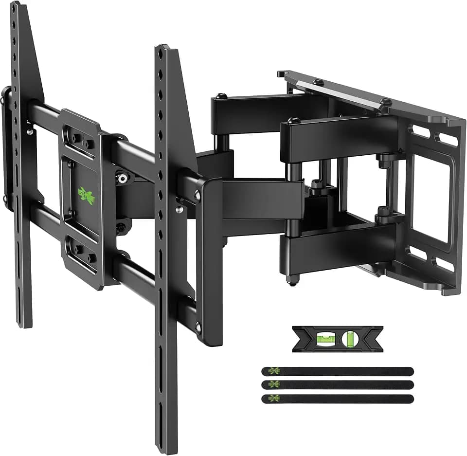 USX MOUNT Full Motion TV Wall Mount for 42-82 Inch TVs up to 120lbs, Wall Mount TV Bracket with Articulating Swivel Tilt Extension Leveling, Max VESA 600x400mm Fits 12/16" Wood Stud