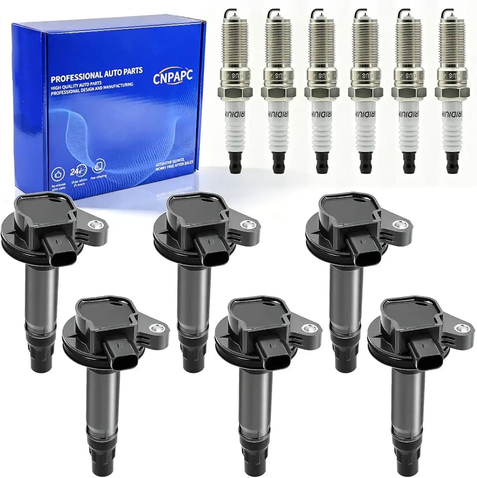 UF553 Ignition Coil Pack Compatible with 3.5L 3.7 Ford Edge Explorer F150 Flex MKS MKT MKZ MKT Mazda 6 2007 2008 2009 2010-2016 Platinum Spark Plug Replacement for 5C1652 DG520