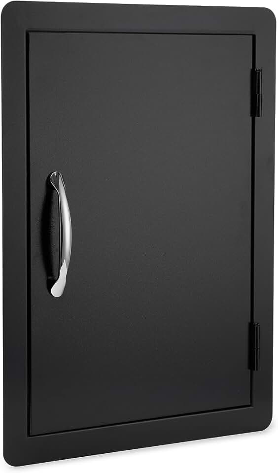 Stanbroil 17" x 23" Access Door for Outdoor Kitchen, Black Steel