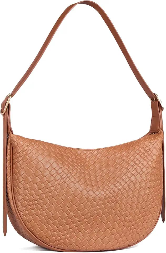 BOSTANTEN Purses for Women Crescent Crossbody Bag Vegan Leather Shoulder Hobo Handbag Adjustable Strap