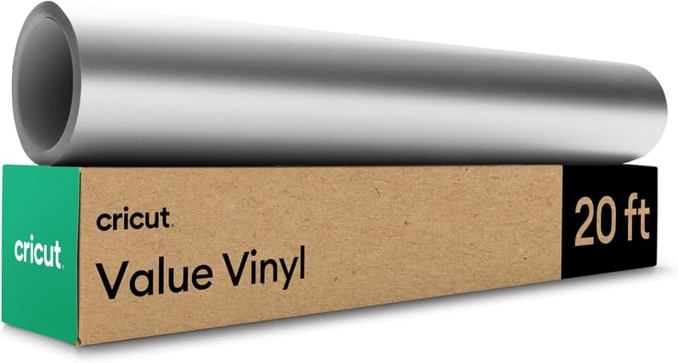 Cricut Value Permanent Vinyl, Matte Silver (12 in x 20 ft)