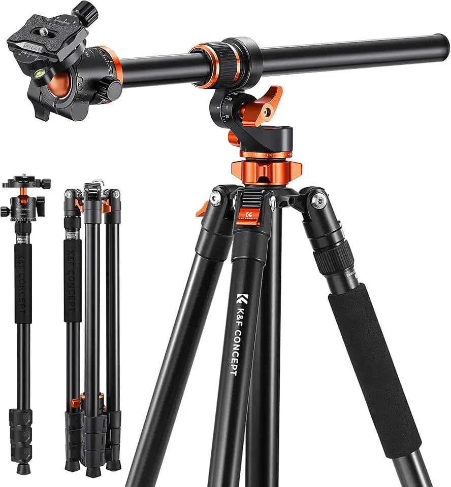 K&F CONCEPT 90''/230cm Ultra High Horizontal Overhead Camera Tripod