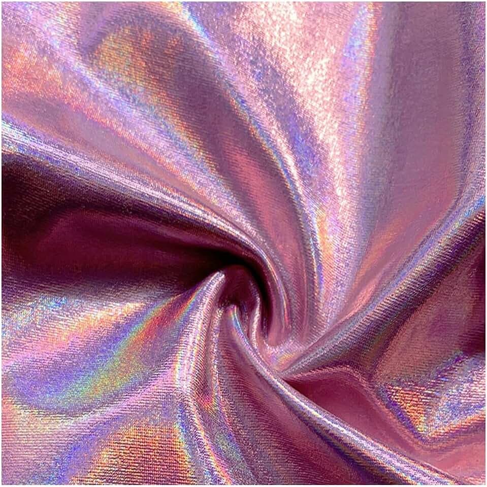 Hologram Stoff Regenbogen Laser Stoff Schillernd Stretchstoff DIY Nähen