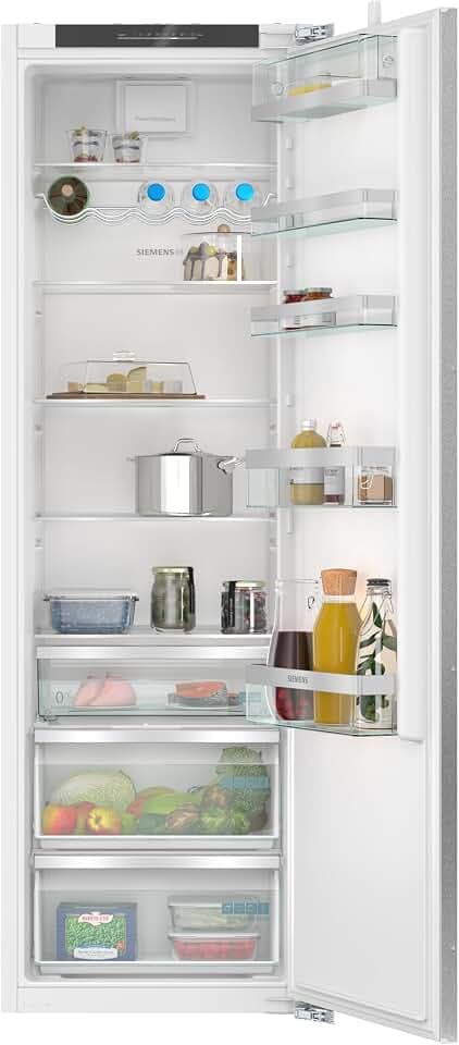 Siemens KI81RADD0, iQ500, Einbau-Kühlschrank, 177,5 x 56 cm Nische, 310 L, Made in Germany, bottleRack für Flaschen, 2x längere Frische, schnellere Kühlung, softClosing-Tür, sehr Leise, Flachscharnier